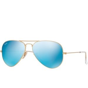 Ray-Ban 55mm Mirrored Aviator Sunglasses